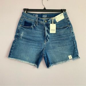 NEW High Rise Midi Denim Shorts women’s size 12